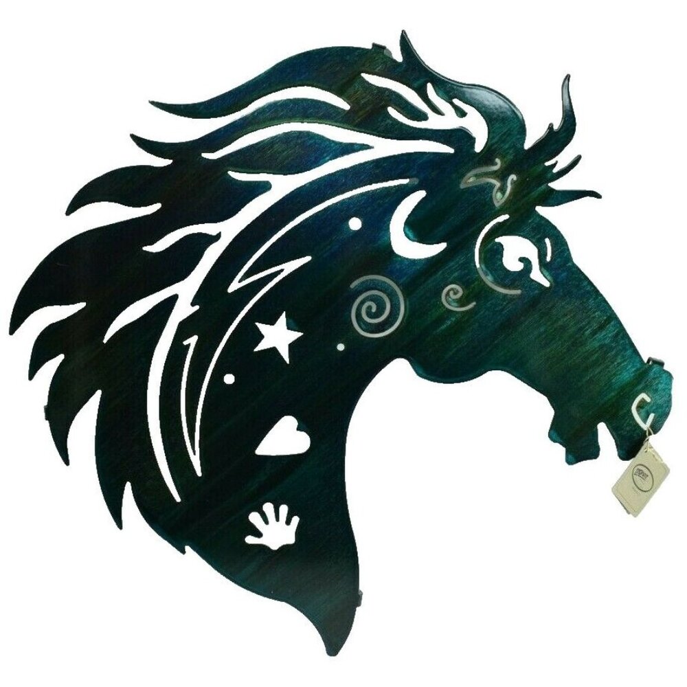 Lazart Horse Head 18 inch Laser Cut Metal Decorative Hanging Wall Art